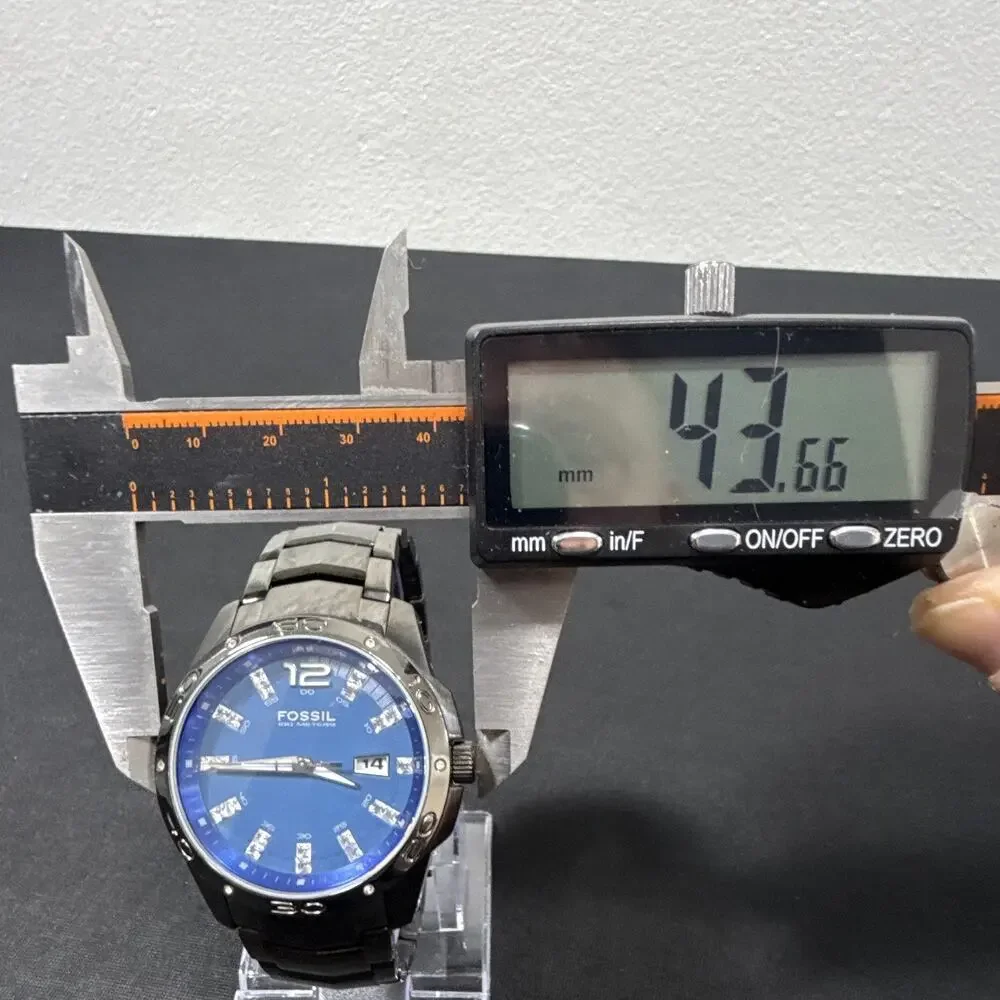Fossil Blue Men’s Wristwatch AM-4117 New Battery! Runs excellent!